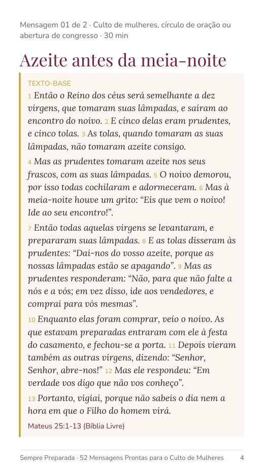 Página da versão para celular